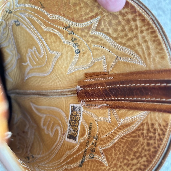 Hondo Men’s Brown Leather Cowboy Boots Sz 10B Western Rodeo Corral Mexican Made - Picture 4 of 7